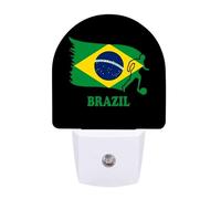 Brazil Football Soccer Flag Funny LED Night Lights Plug Into Wall Smart Lighting for Hallways Kitchen Bedroom
