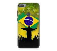 Brazil Football Soccer Map Flag Case Cover For HTC Desire 12+, HTC Desire 12 Plus