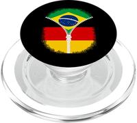 Brazil German Zipper - Brazilian Germany Flag PopSockets PopGrip for MagSafe
