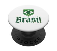 Brazil Gift Flag Brazilian Fan Vintage Samba Brasil Retro PopSockets Adhesive PopGrip