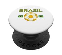 Brazil Gift Flag Brazilian Fan Vintage Samba Brasil Retro PopSockets Adhesive PopGrip
