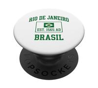 Brazil Gift Flag Brazilian Fan Vintage Samba Brasil Retro PopSockets Adhesive PopGrip