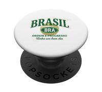Brazil Gift Flag Brazilian Fan Vintage Samba Brasil Retro PopSockets Adhesive PopGrip