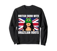 Brazil Girl Heritage British Born Brazilian Roots Pride Sweatshirt