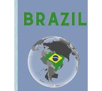 Brazil Graph Paper Journal 200 pages 8x10: Brasil on the Map Graph Paperback Notebook