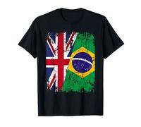 BRAZIL Half BRITAIN UK Friendship Flag BRAZILIAN T-Shirt