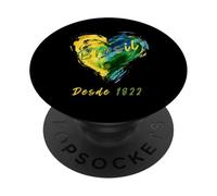 Brazil Heart Desde 1822 - Watercolour Art Brazil PopSockets Adhesive PopGrip