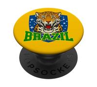 Brazil Jaguar s Brazilian Flag Colors PopSockets Adhesive PopGrip