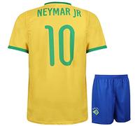 Brazil Jersey Set Neymar Home - Children and Adults - Boys - Men - Football Jersey - Football Gifts - Sports T-Shirt - Sportswear, yellow, 152
