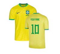 Brazil Junior 2022 2023 Little Home Shirt Your Name in Yellow | Size: 4-5 Years Brazil Yellow 4-5 Years