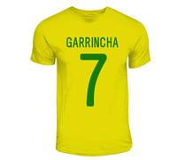 Brazil Junior Garrincha Hero T-Shirt in Yellow | Size: 7-8 Years Brazil Yellow 7-8 Years