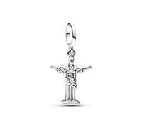 Brazil Landmark Christ the Redeemer Charm 925 Silver Charm Compatible with Pandora Charms, Trollbeads, Chamilia, Biagi and Many Other UK Charm Bracelets.