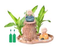 Brazil Lucky Wood, Sprouting Lucky Bamboos Wood, Hydroponic Potted Stump Plant, Brazilian Wood With Ceramic Pot,Brazilian Wood Kit Hydroponic Plant Decor For Entryway, Cafe
