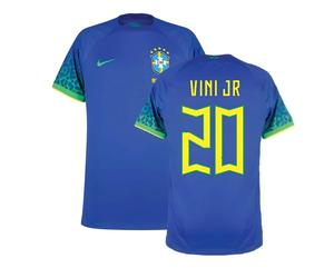 Brazil Men's 2022/23 Away Shirt Vini Jr 20 in Blue | Size: 2XL Brazil Blue 2XL