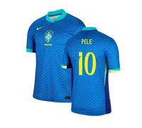 Brazil Men's 2024 - 2025 Away Shirt - Pele 10 in Blue | Size: XL Brazil Blue XL
