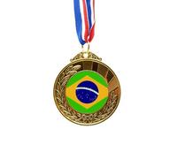brazil national flag south amecountry Gold Award Winner Medal First Place Ribbon