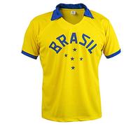 Brazil National Team 1958 Pele World Cup Football Shirt Top Retro Jersey Classic - XL Yellow