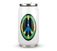 Brazil Peace Flag Fashion Coke Cup Stainless Steel Insulated Tumbler with Lid and Straw Reusable Drinking Bottle
