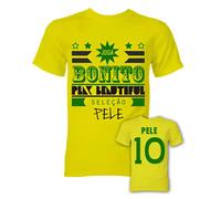 Brazil Pele Joga Bonito T-Shirt in Yellow | Size: XL Brazil Yellow XL