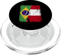 Brazil Peru Half Flag Brazilian Peruvian Heritage PopSockets PopGrip for MagSafe