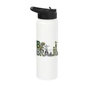 Brazil Samba Soccer Toucan Christ Redeemer Stainless Steel Insulated Water Bottle
