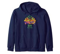 Brazil Samba Your Way Colorful Carnival Dance Mask Zip Hoodie
