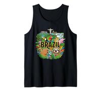 Brazil Sloth Capybara Pointing Meme - Brazilian Souvenir Tank Top