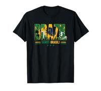 Brazil Soccer Vamos Brasil Football 2026 Match Time Style T-Shirt