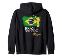 Brazil Sorocaba Mission LDS Angel Moroni Design Zip Hoodie