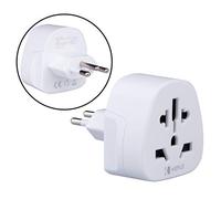 Brazil Travel Adapter Type N Plug - Keple Brazilian Adaptor for UK, US, EU, AU and Worldwide Devices, 3-Pin Socket Power Adapter for Travel, Holiday and Business Use
