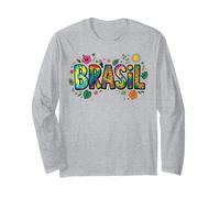 Brazil Tropical Tie-Dye Leopard Pattern Kawaii Doodle Long Sleeve T-Shirt