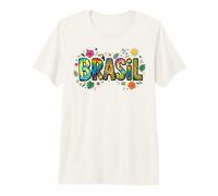 Brazil Tropical Tie-Dye Leopard Pattern Kawaii Doodle Premium T-Shirt
