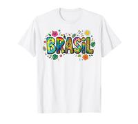 Brazil Tropical Tie-Dye Leopard Pattern Kawaii Doodle T-Shirt