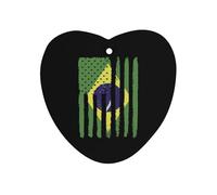 Brazil U.S.A Flag Automotive Air Fresheners Mirror Aromatherapy Tablets Ornament Car Fragrance Scented Cards Love form