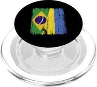 Brazil Ukraine Half Flag Brazilian Ukrainian Heritage PopSockets PopGrip for MagSafe