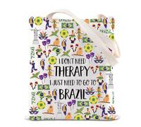 Brazil Vacation Tote Bag Brazil Trip Shoulder Bag Brazil Souvenir Gift Brazil Traveling Culture Gift Brazil Country Gift For Tourist (Brazil Tote)