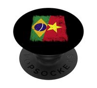Brazil Vietnam Half Flag Brazilian Vietnamese History PopSockets Adhesive PopGrip