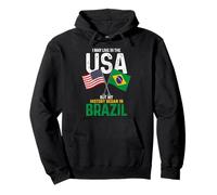 Brazilian American My History Began In Brazil Pride Vintage Pullover Hoodie