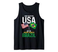 Brazilian American My History Began In Brazil Pride Vintage Tank Top