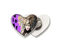 Brazilian Carnival Head Dancer Heart Metal Pin Brooch Clip Love