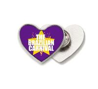 Brazilian Carnival Passion Heart Metal Pin Brooch Clip Love