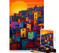 Brazilian Favela Jigsaw for Adults1000 Pieces Clear Thinking Casual Relaxation Precise Edges Thoughtful Gift (38x52cm)