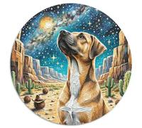 Brazilian Fila 1000 Piece Round Puzzle For Adults And Kids Cute Pet Dog Jigsaw Puzzle Creative Unique Challenge Games Stress Reliever Difficult Challenge 1000pcs (67.5x67.5cm)