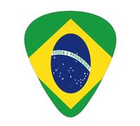Brazilian flag 12 Pack Guitar Picks Plectrums,4 pieces in each of 3 sizes, Suitable for a wide range of stringed instruments