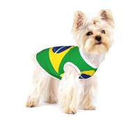 Brazilian flag Full Print Cotton Pet Vest M Dog Cat Clothes Soft Elastic Breathable Pullover Pet
