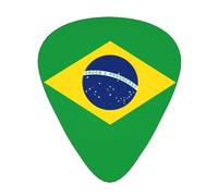 Brazilian flag Guitar picks, 12 pieces per pack, 3 different thicknesses, suitable for guitar, bass, ukulele and other instruments.