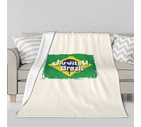Brazilian Flag Jujitsu Blanket Lamb Fleece Blanket Air Conditioner Fuzzy Thermal Blanket 60"x50"