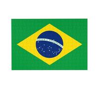 Brazilian flag Pattern Wooden Jigsaw Puzzle Horizontal 300 Pieces for Family Leisure and Creativity Enhancement