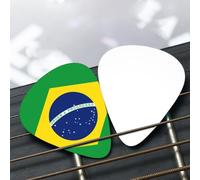 Brazilian flag Patterned guitar pick set - (thin/medium/thick), widely compatible with all kinds of stringed instruments,