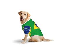 Brazilian flag Print Breathable Dog Tshirt for Medium Large Breed
